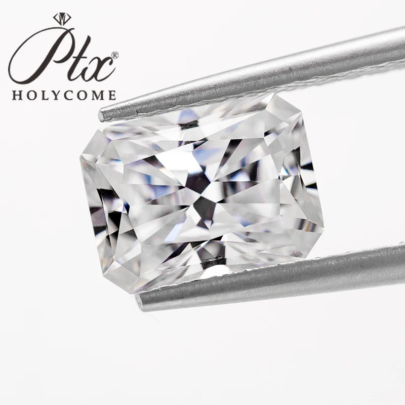 HP D Белый сияющий муассанит Камень с GRA Индивидуальный драгоценный камень 8