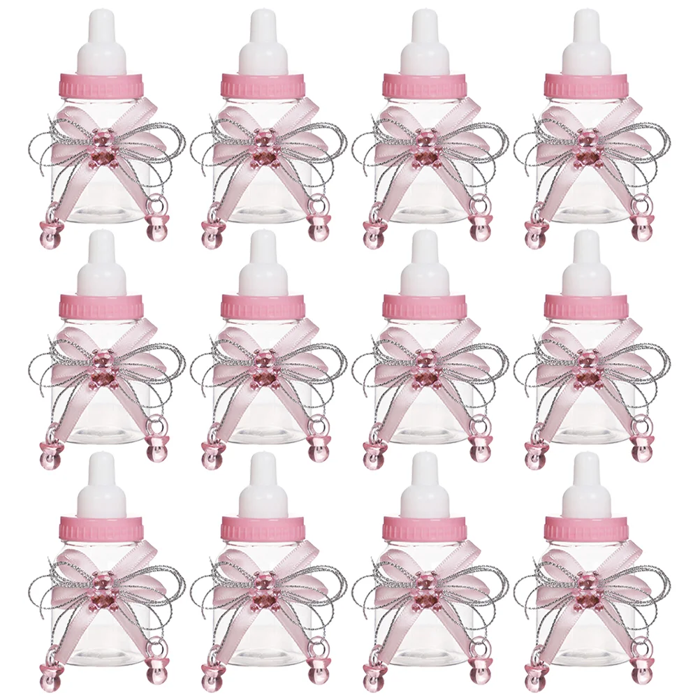 

12 pcs Milk Bottle Candy Box Baby Shower Candy Favors Infant Bottle Candy Packaging Box