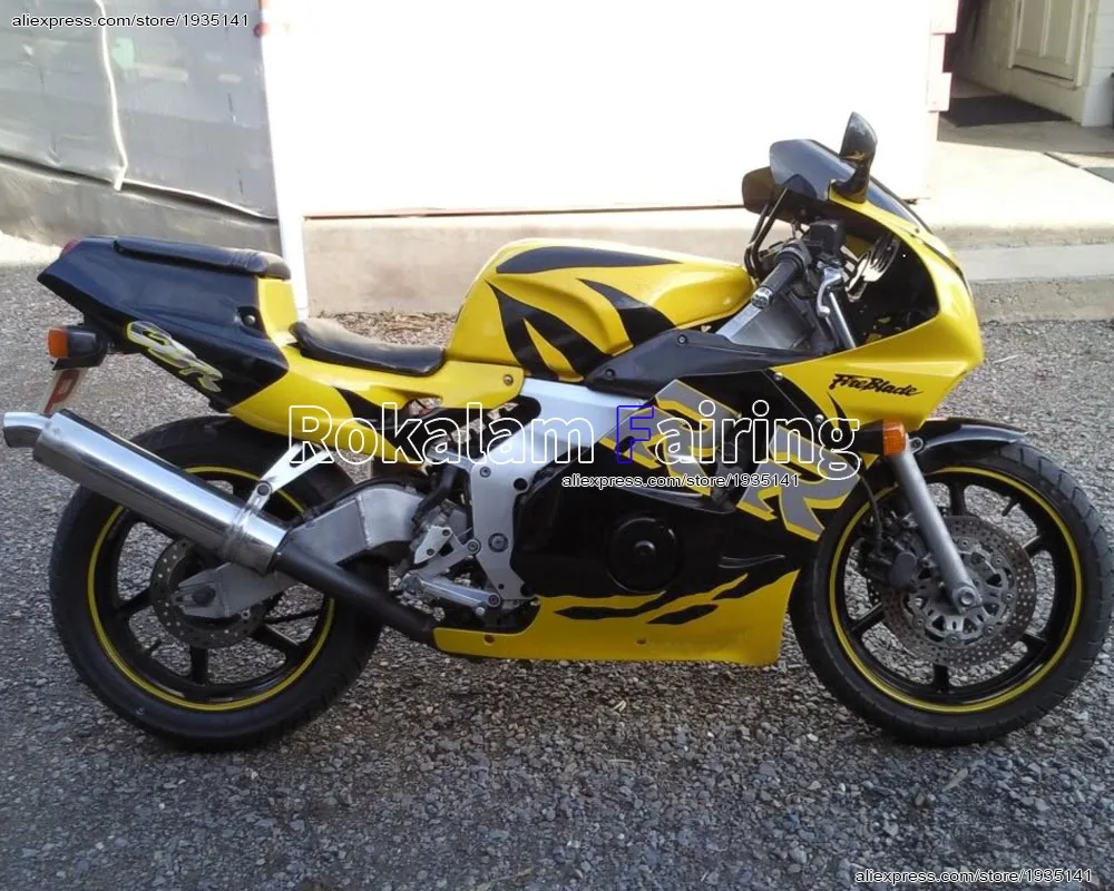 

Для Honda CBR250RR 1990 1991 1992 1993 1994 CBR250 RR 90-94 черно-желтый комплект обтекателей для Спортивного Велосипеда (литьё под давлением)