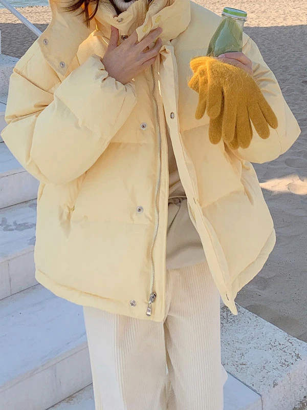 Пуховик женский из хлопка