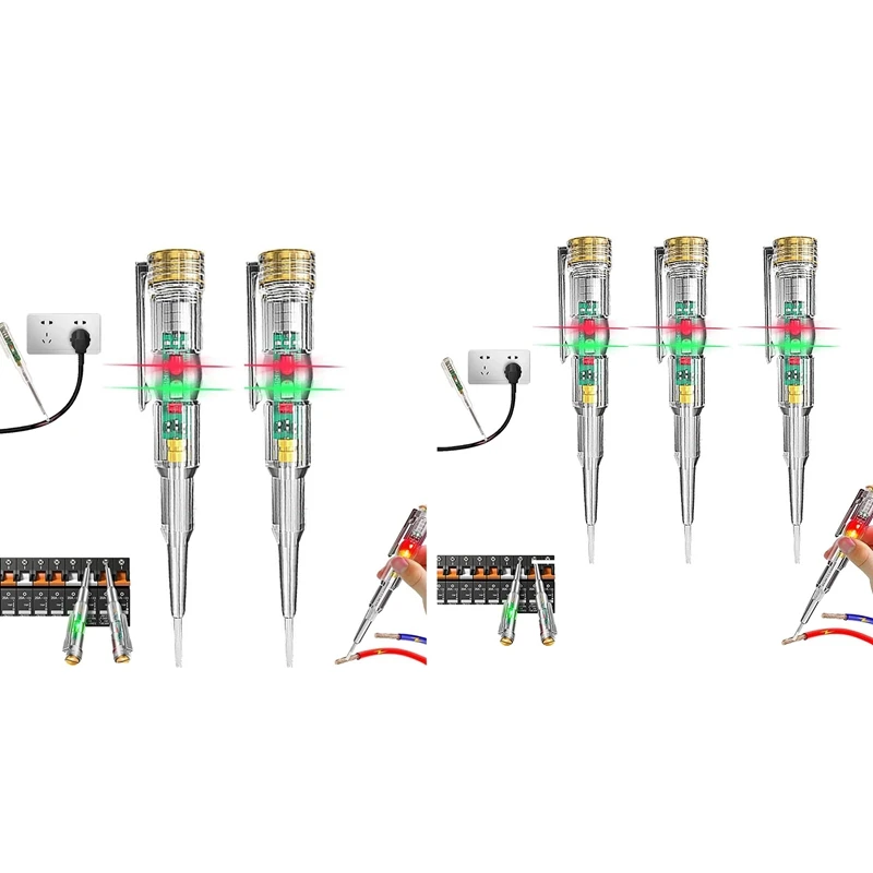 

LICG 24-250V Electrician Circuit Tester Pen,Responsive Electrical Tester Pen,With LED Indicator Light Waterproof
