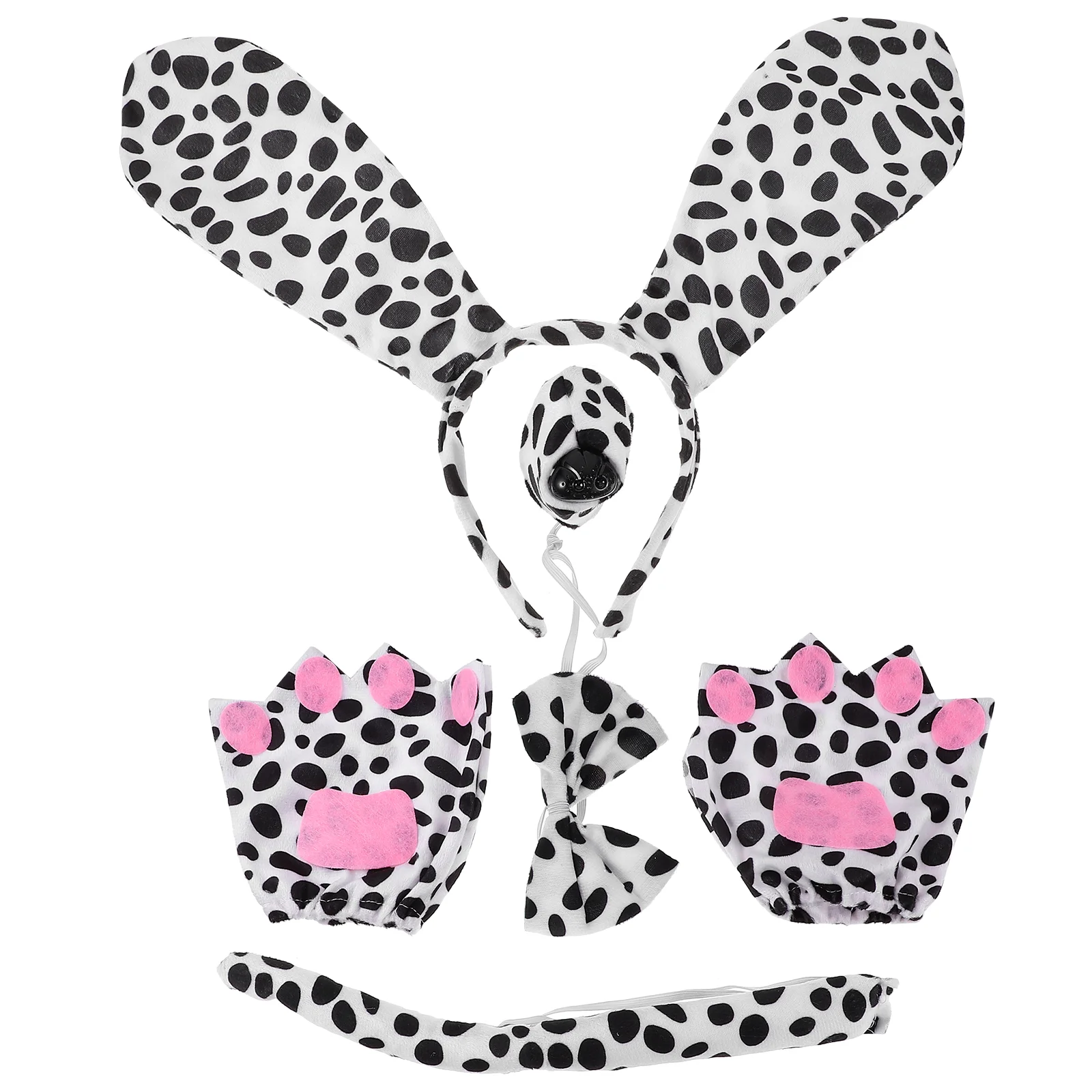 Повязка на голову таксы набор с далматинским носом аксессуар для хвоста костюм