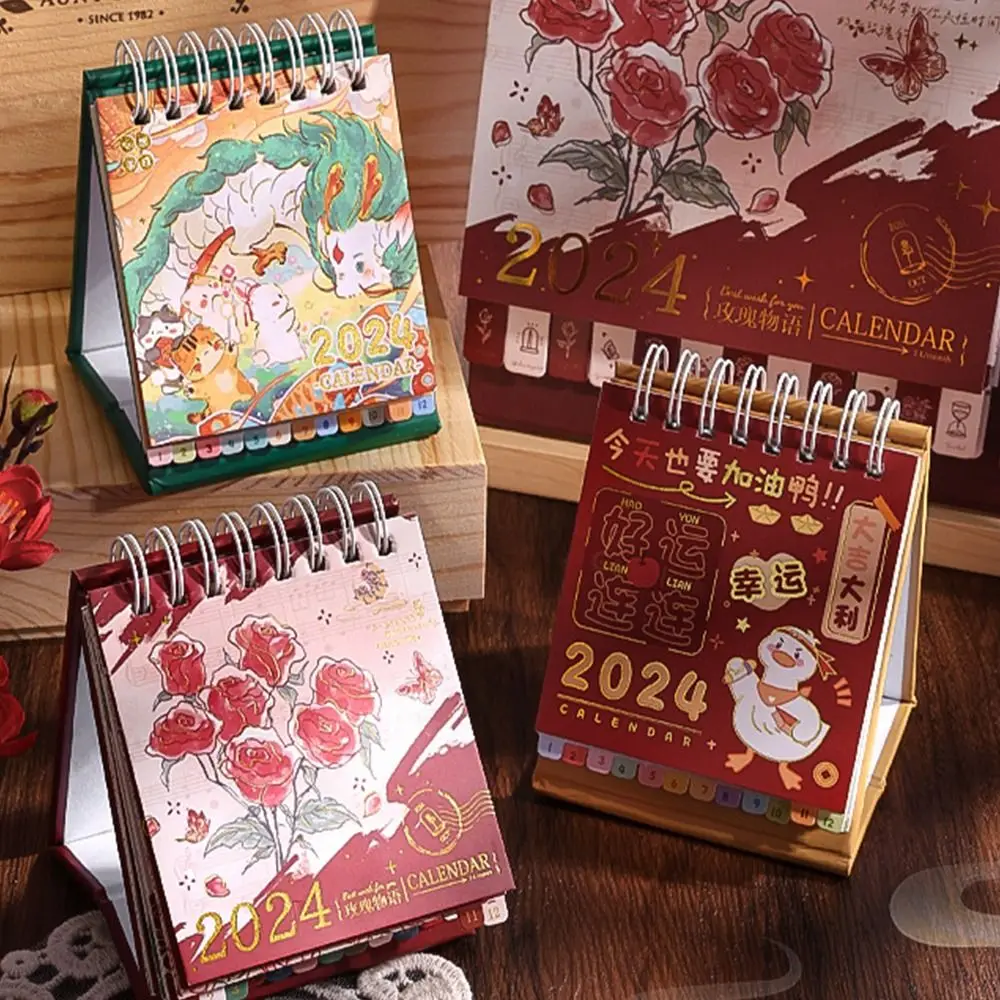 Настольный календарь 2024 украшение для стола студентов и месяцев портативный