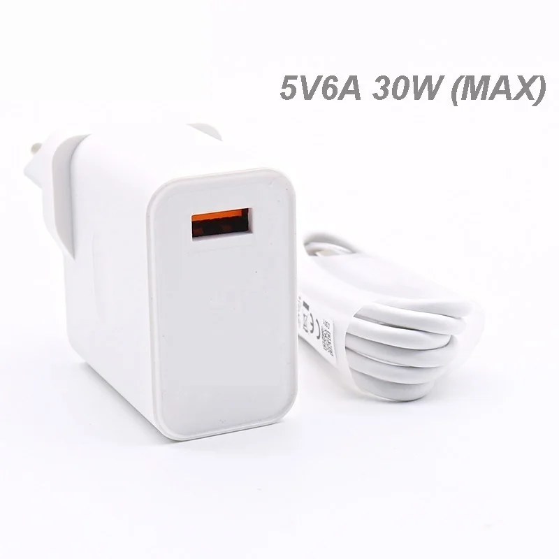 

For realme 6 pro charger 30w Power Adapter Super Charge 5V 6A Fast charing For Realme X50 pro realme X X2 X3