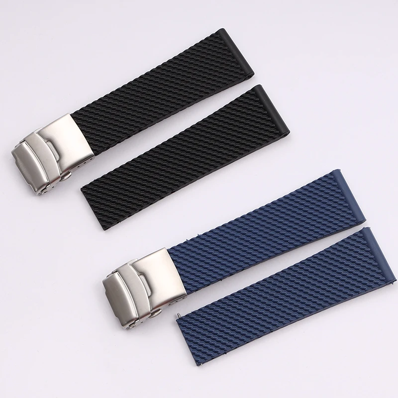 

Top Quality Soft Silicone Rubber Watch Band 22mm 24mm WatchBand Bracelet For Navitimer/Avenger/Superocean for Breitling Strap