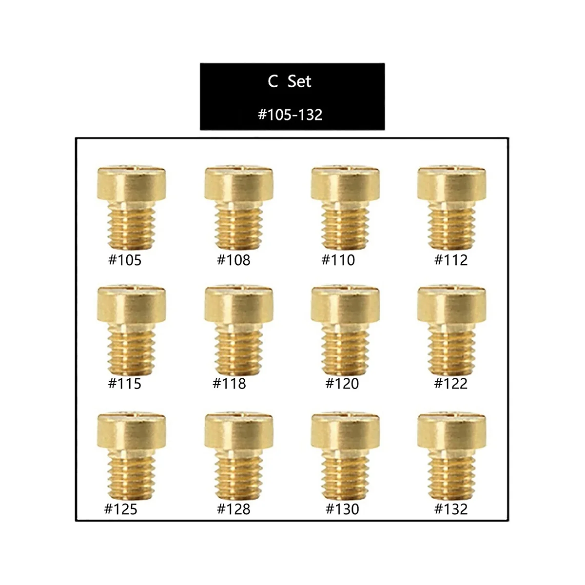 12 шт. 5 мм Φ для Mikuni Vm22 Vm24 Vm26 125 150 основные струи 105-132