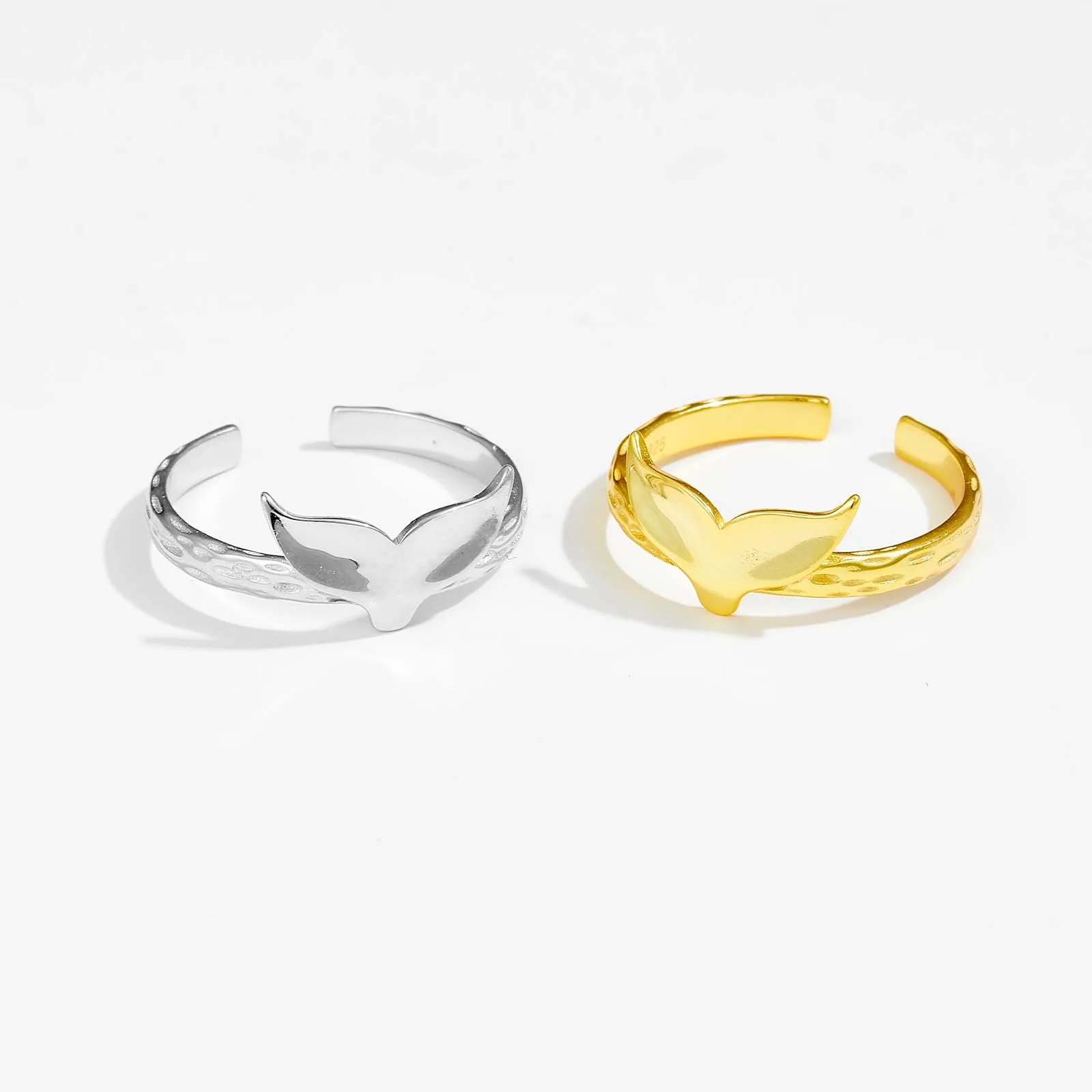 KIKICHICC 925 пробы Серебряное золото рыбий хвост неправильной геометрической формы