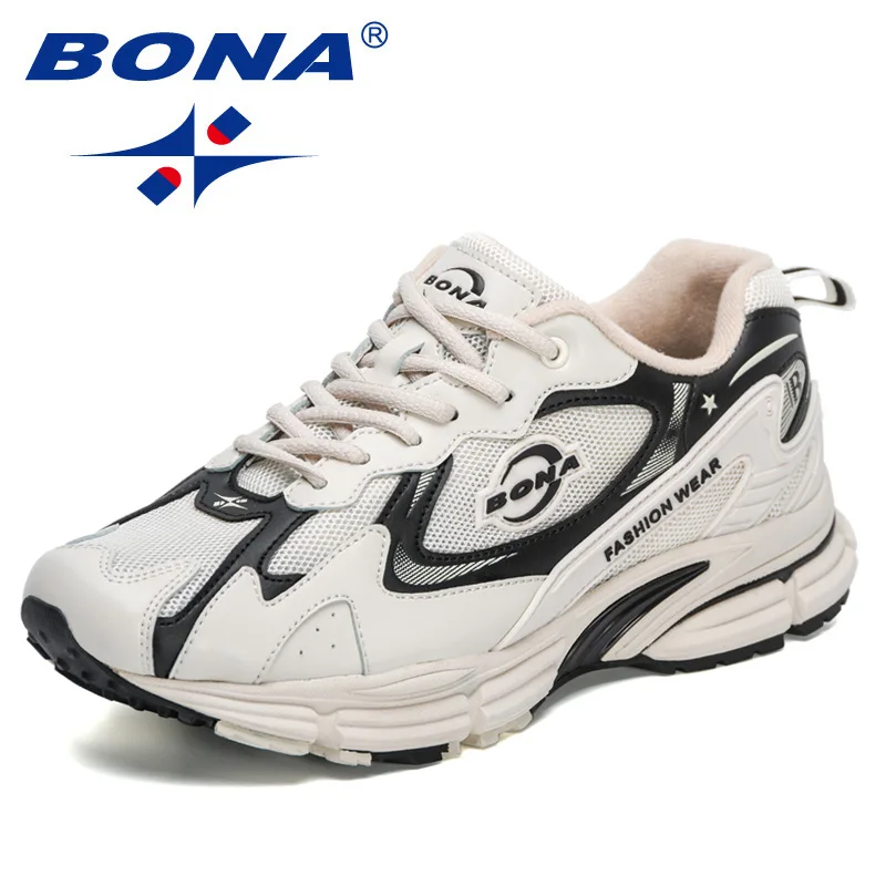 BONA 2022 New Designers Running Shoes Men Sneakers Sport Shoes Outdoor Breathable Athletic Shoes Man Training Jogging Footwear