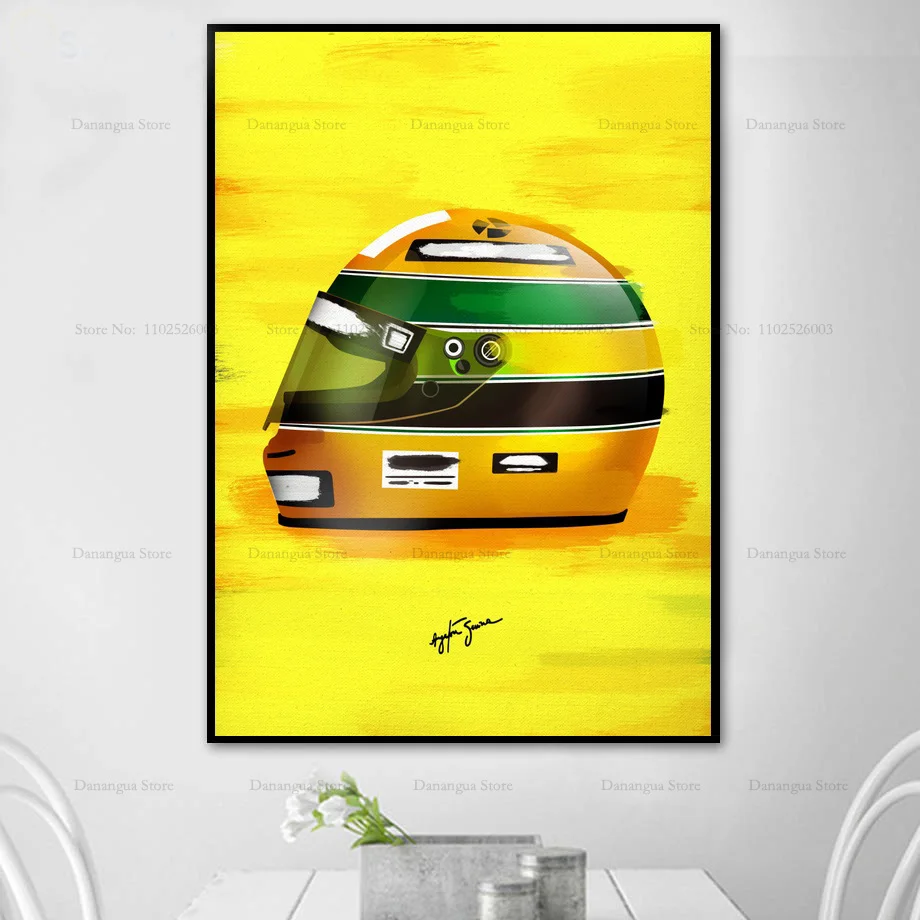 Современный Стиль Айртон Сенна Гоночный Автомобиль Звезда Холст Принт Настенное