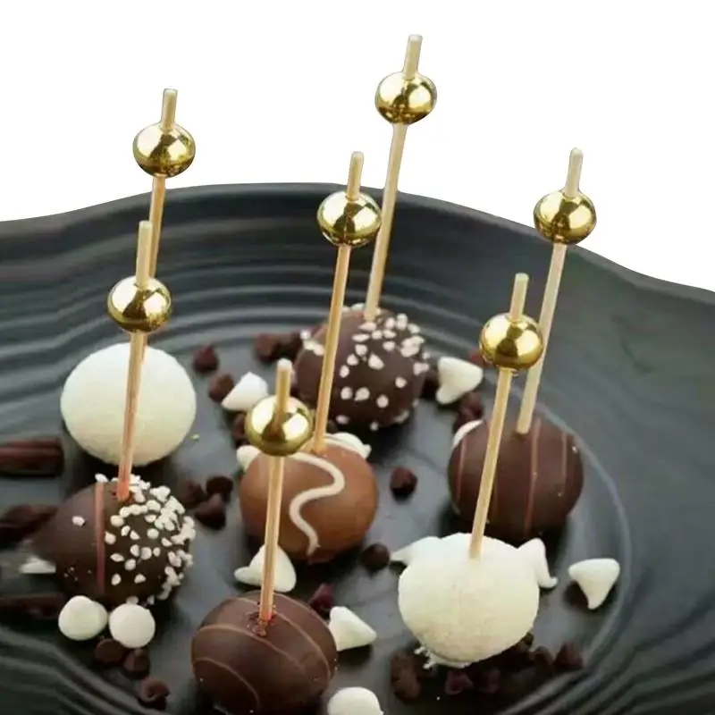 

Bamboo Cocktail Picks Food Toothpicks For Appetizers Disposable Skewers Wooden Cocktail Picks Dessert Buffet Decoration