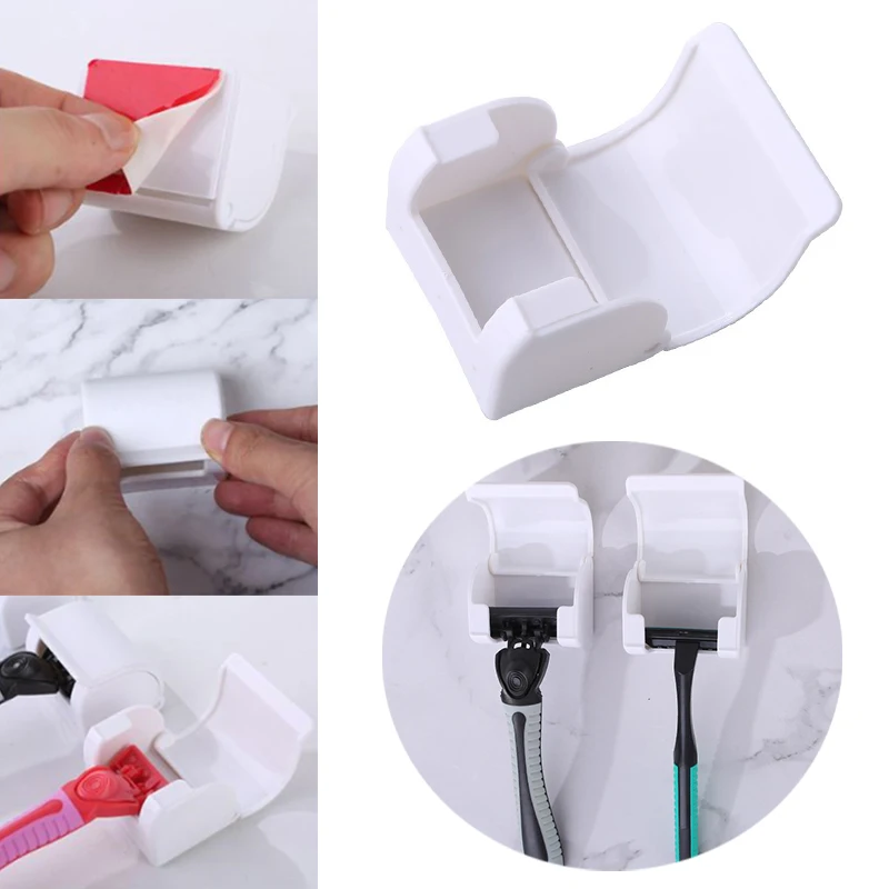 

Plastic Men Shaver Razor Brush Blade Holder Storage Bathroom Wall Sucker Suction Cup Hook Stand Hanger Rack Shelf Accessories