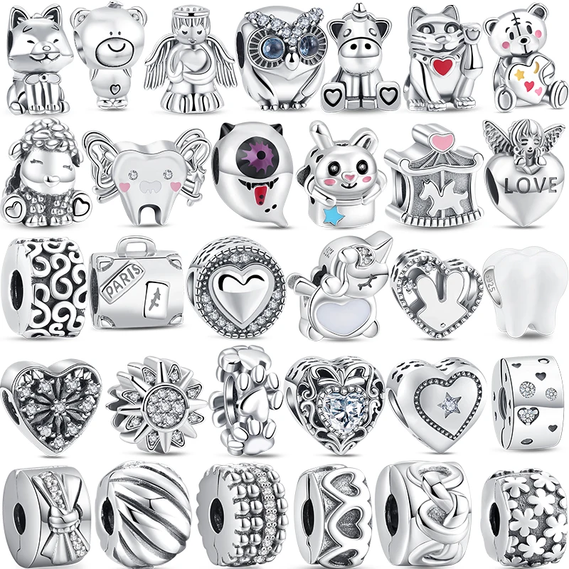 

Женские бусины из серебра 100% пробы, подходят для женщин