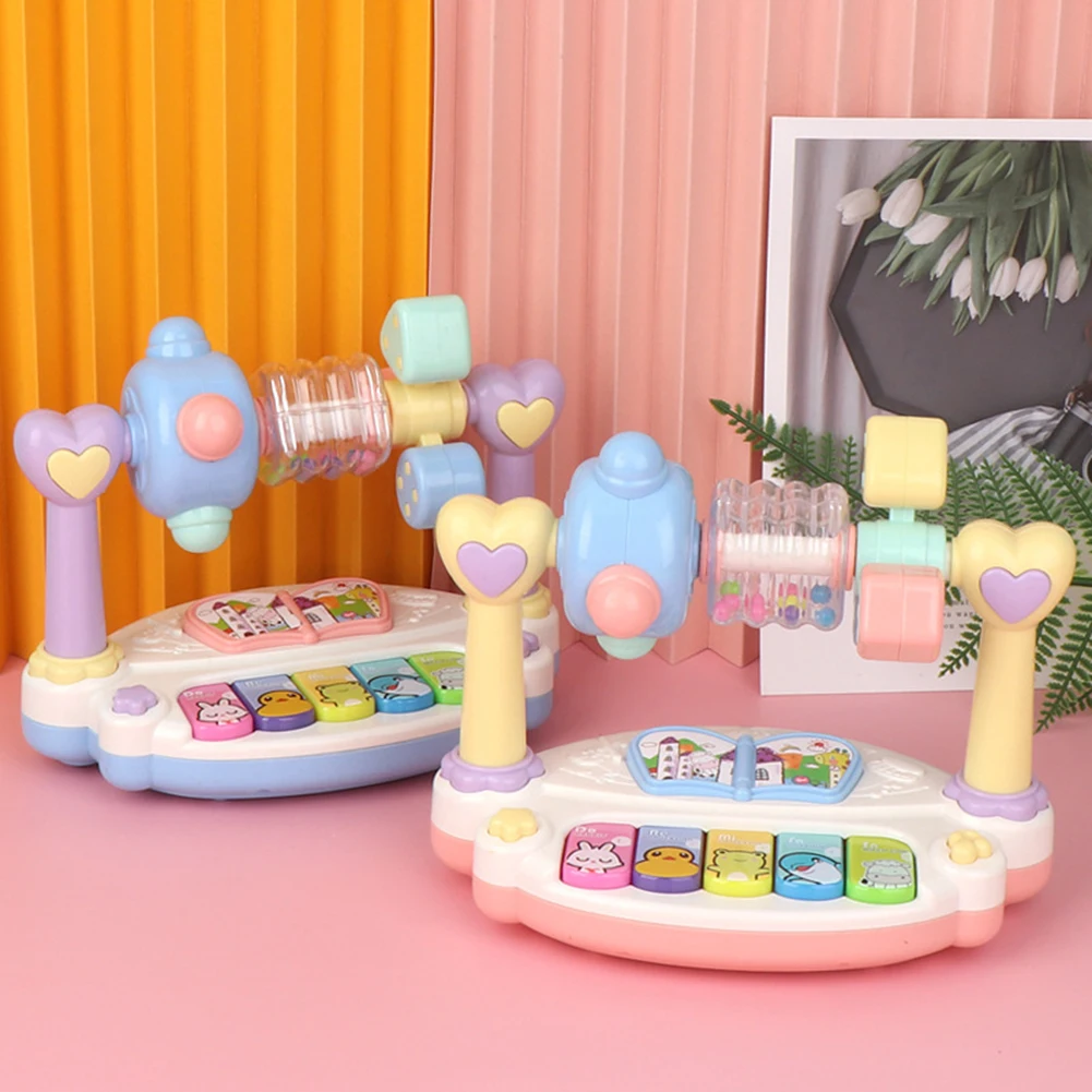 

Rotating Piano Toy Light Up Piano Keyboard Toddler Learning Toy Intelligent Musical Instruments Christmas Birthday Gift