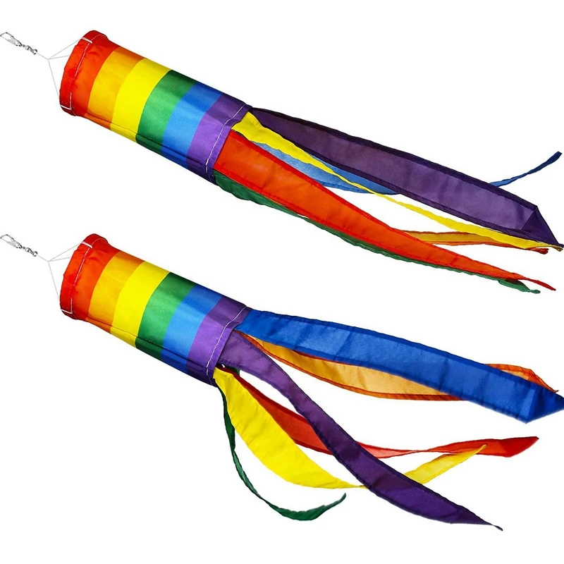 

6 Pieces Windsock Colorful Hanging Decoration Windsock For Outdoor Hanging