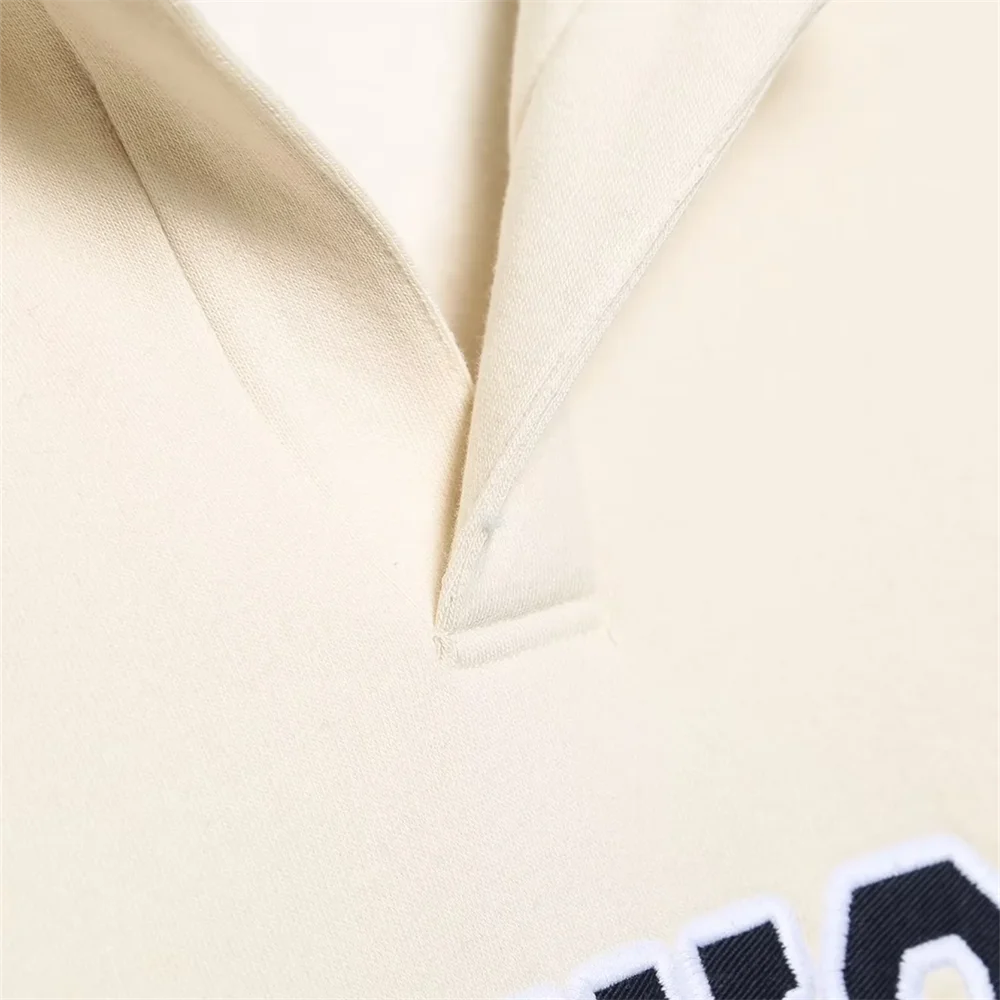 RZRA2024 Осенняя коллекция: новая рубашка-поло с буквенно-цифровым принтом толстовка