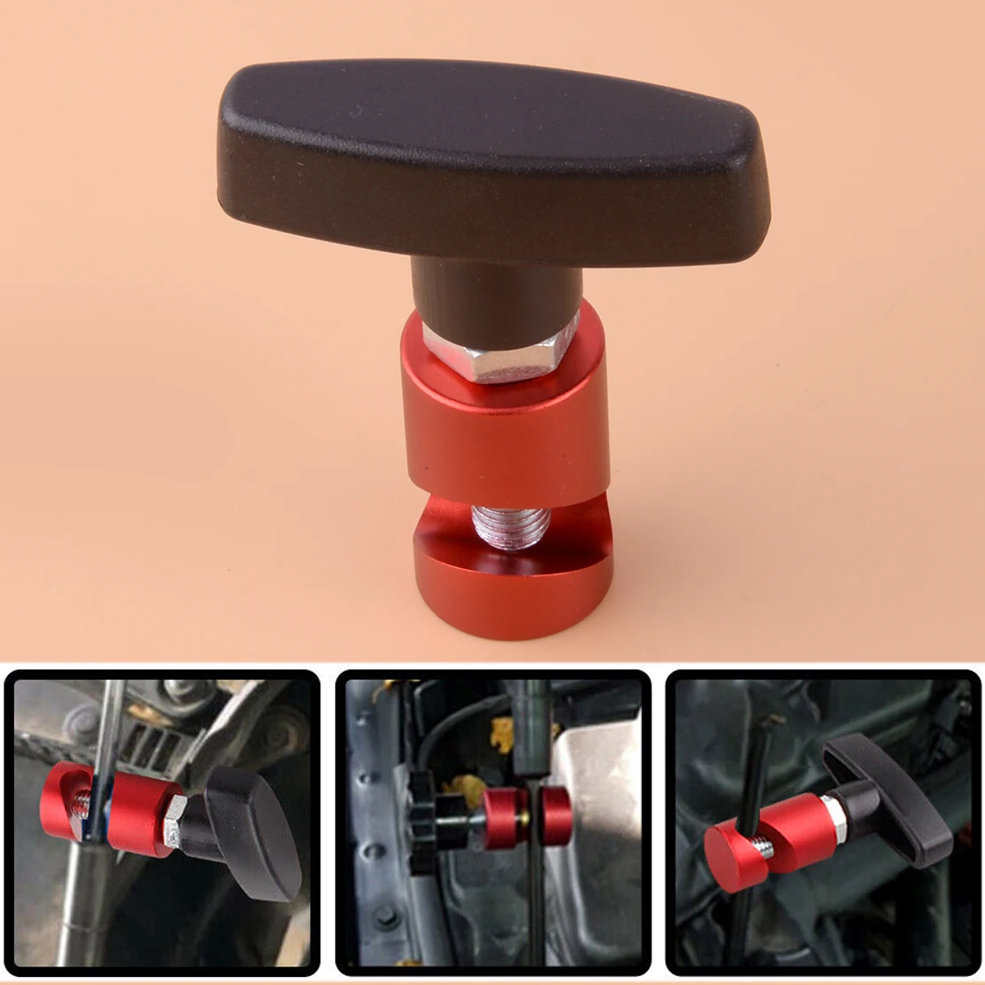 

Подъемник для капота автомобиля, красная опора для подъема капота, универсальный инструмент из алюминиевого сплава