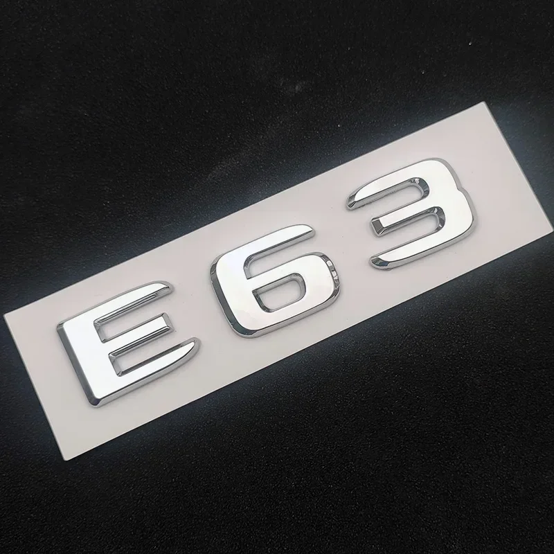 Черные хромированные 3d-буквы для наклеек на багажник автомобиля Mercedes Benz E63 AMG W213