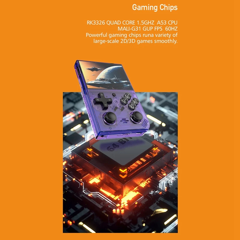 R35plus Ретро игровая консоль 128G 20 000+игр 3 5-дюймовый IPS-экран Портативная Система Linux