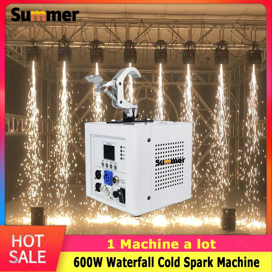 

No Tax 1Pcs Cold Spark Machine 600w Cold Firework Machine DMX Remote Control Sparking Spark Machine For Wedding