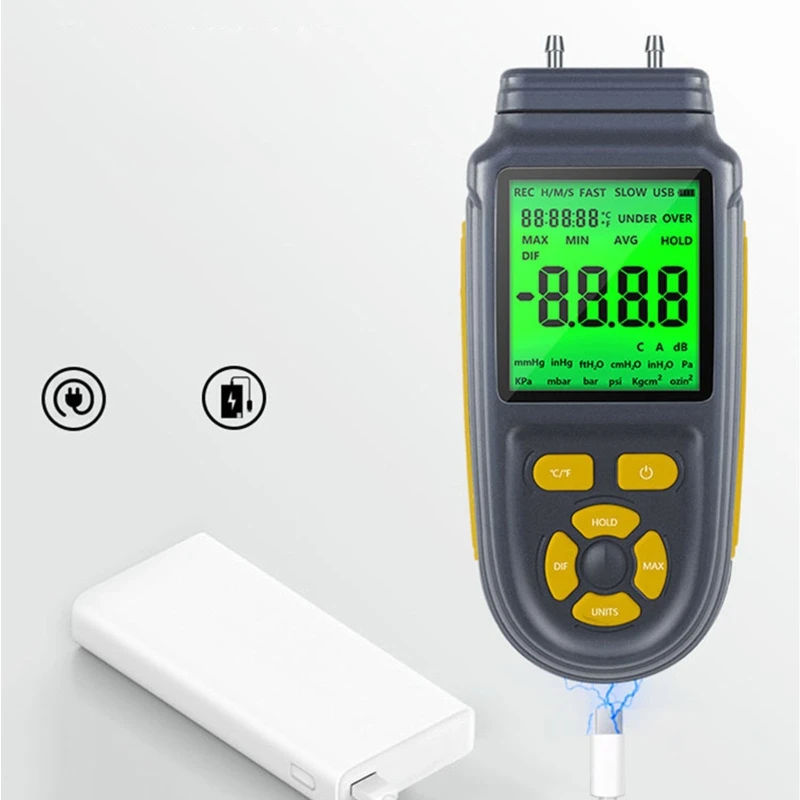 Цифровой ручной манометр HVAC Air Vacuum/Gas дифференциальный Mete KXRE