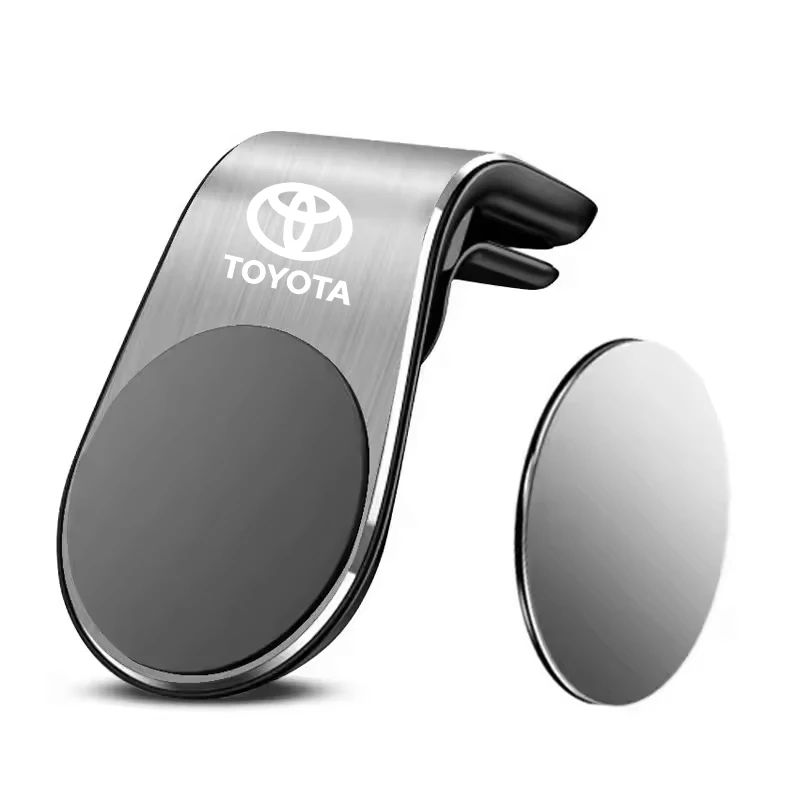 

Автомобильный металлический магнитный держатель для телефона, аксессуары для салона автомобиля для Toyota Corolla Prius Yaris Rav4 CHR Aygo Hilux Raize Camry Sienna Ven