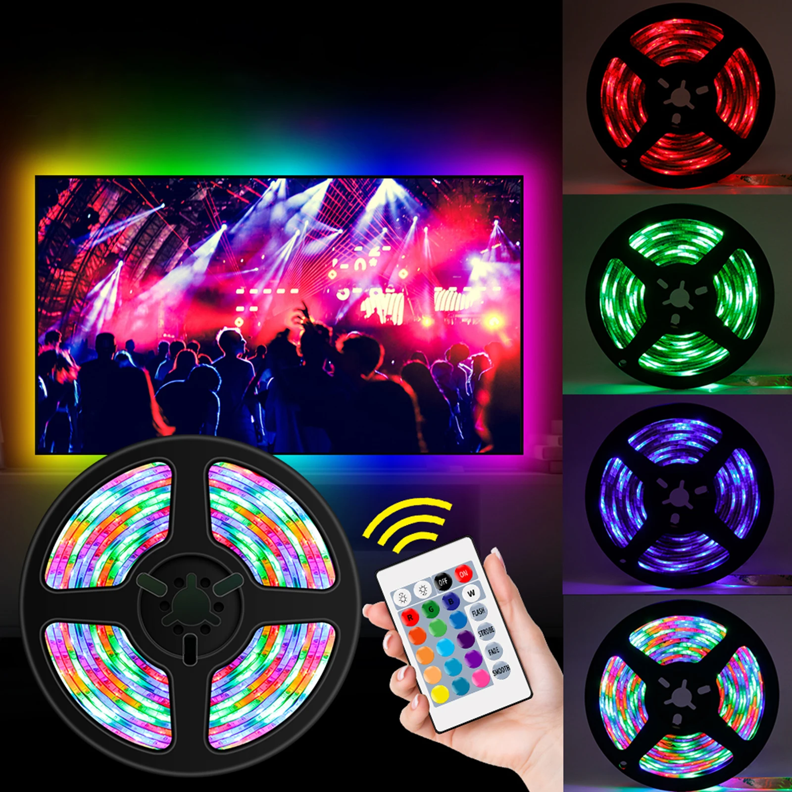 

RGB-Лента светодиодная Водонепроницаемая с поддержкой Bluetooth, 0,5/1/2/3/4/5 м