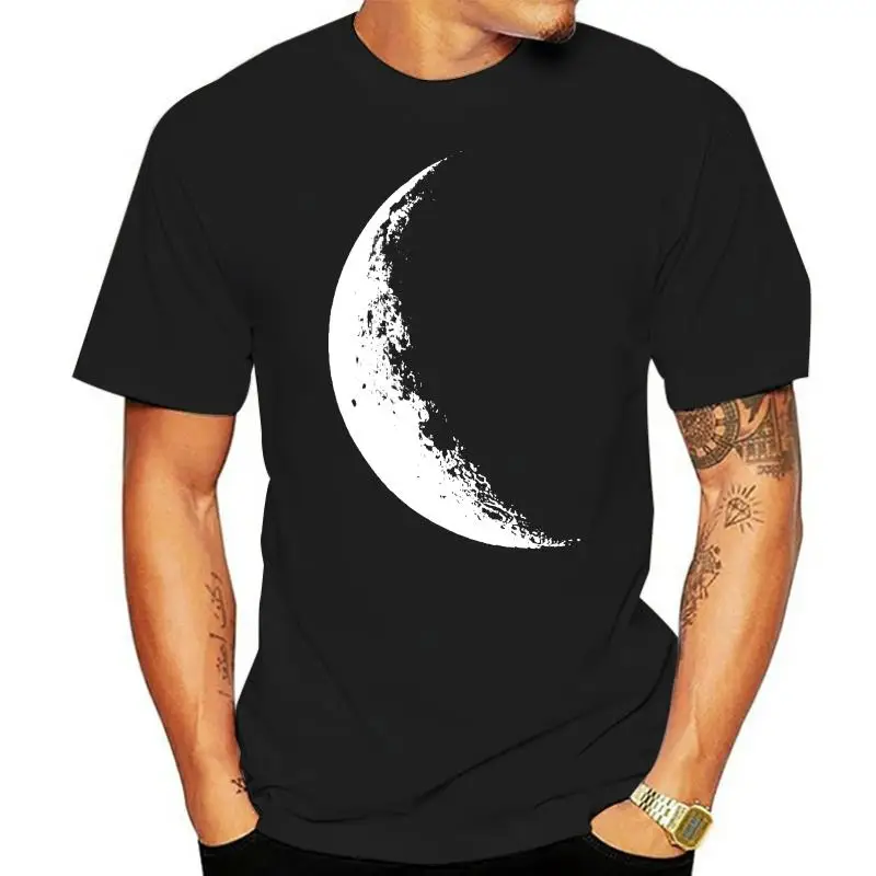 

Black Shiny Moon T Shirt Half Moon T Shirt Mens S 6Xl Us 100 Cotton