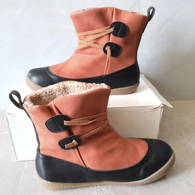 

Women Ankle Chelsea Boots Plush Warm Winter Shoes 2022 New Fashion Fur Flats Shoes Gladiator Goth Motorcycle Snow Femme Botas