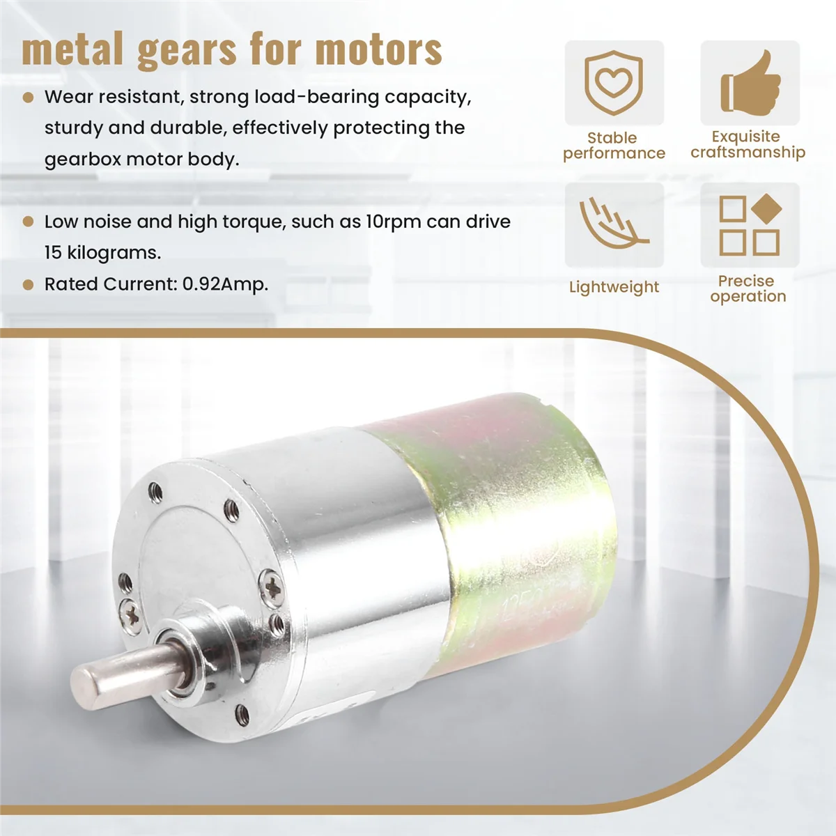 Редукторный электродвигатель постоянного тока 12 В 30 об/мин с высоким крутящим