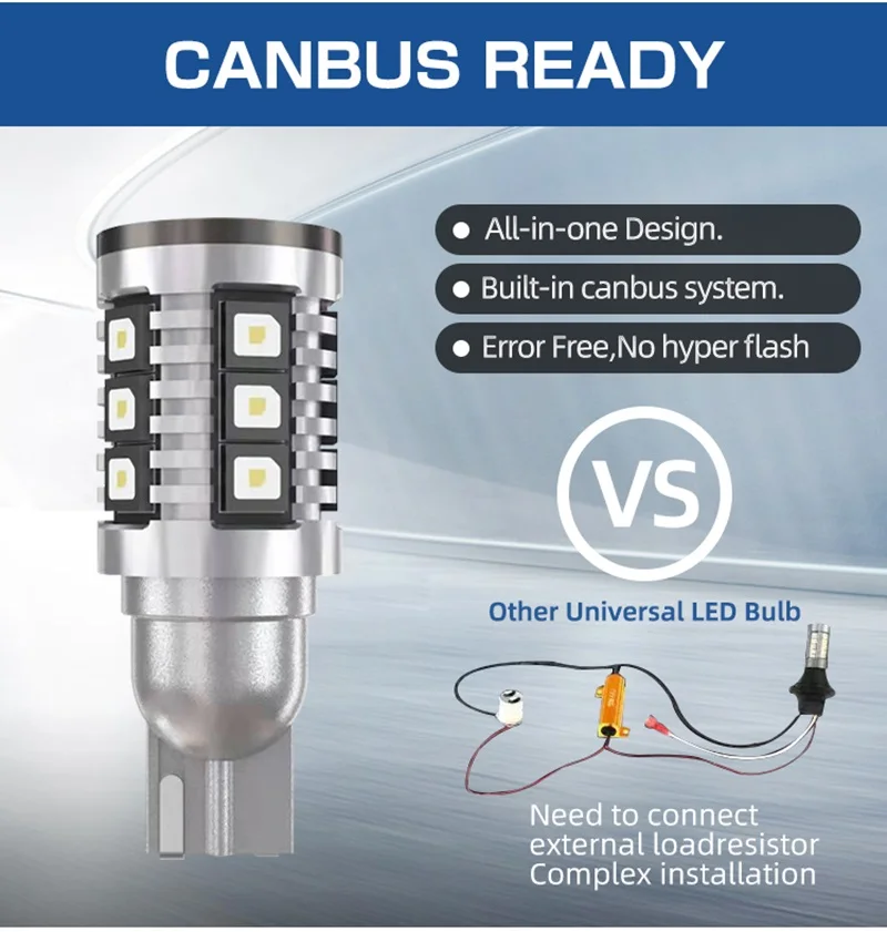 Фото T15 светодиодная лампа резервного света CANBUS без ошибок 3838 чип 16SMD для OSRAM 921 912 W16W стоп-сигнал резервный задний фонарь 12 В №4