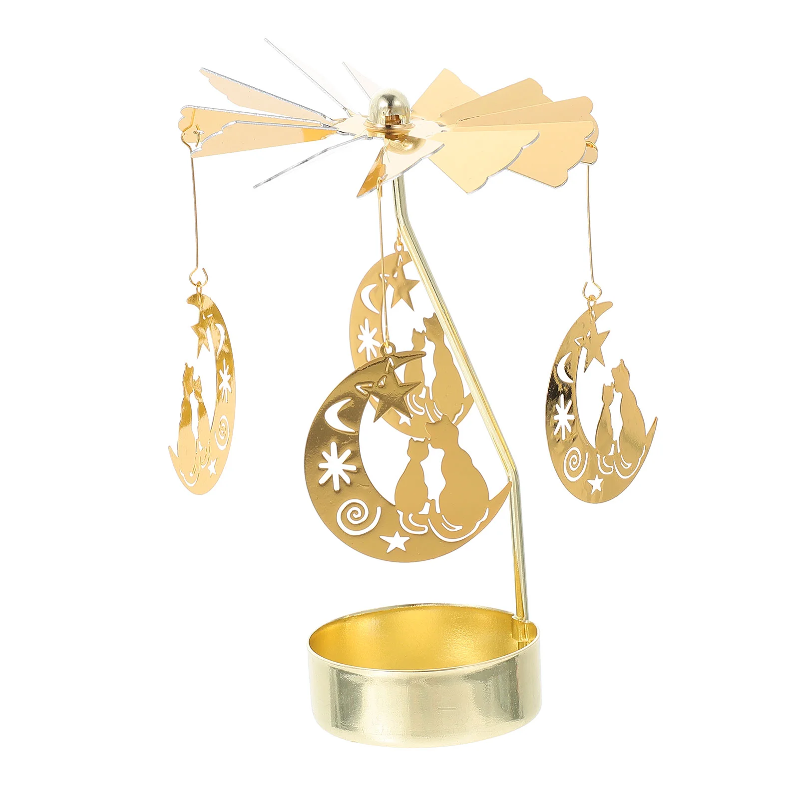 

Xmas Rotatable Candleholder Party Desktop Adorn Tabletop Stand Decorative Candleholder for Party Xmas Table