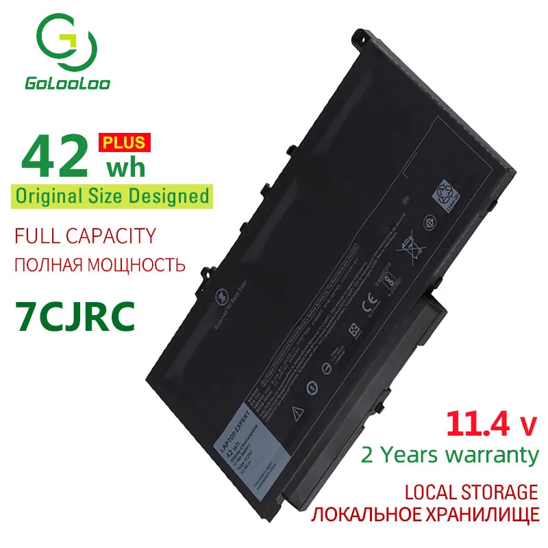

Golooloo 7CJRC 11.4V 42WH Battery for Dell Latitude E7270 E7470 E7270 P61G F1KTM NJJ2H PDNM2 21X15 P26S V6VMN 579TY