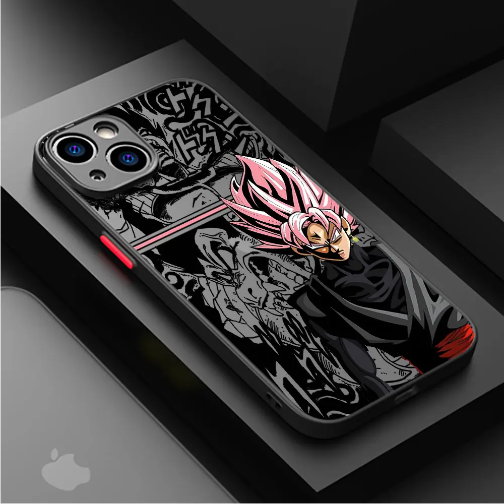 Чехол D-ragons с аниме шариками для Apple iPhone 16 11 13 15 Pro Max 12 14 Plus 7 XR XS Mini матовый чехол