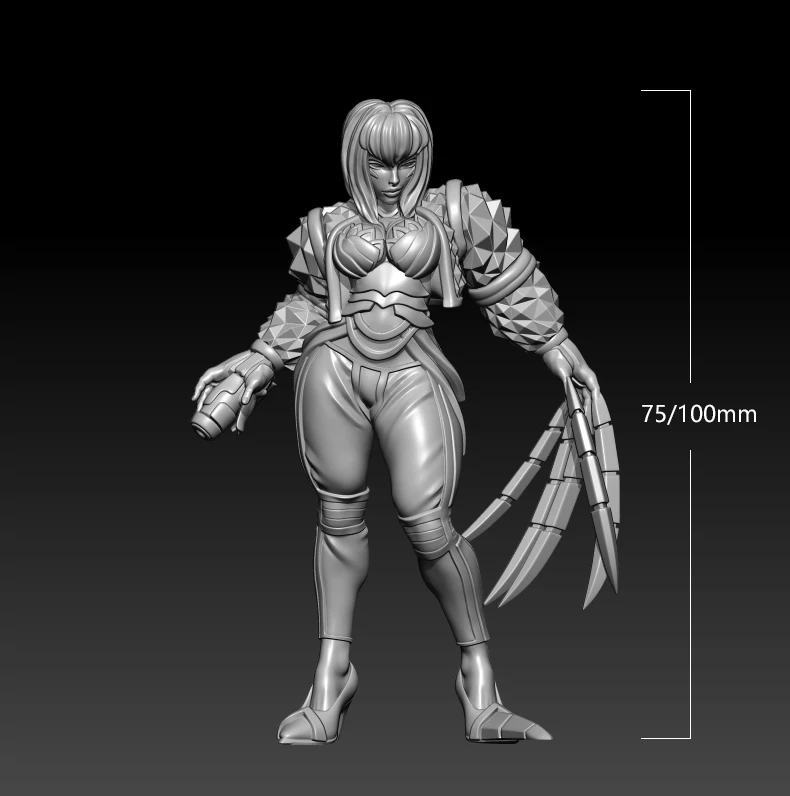 

1/24 75mm 1/18 100mm Resin Model Kits Robot Girl Figure Unpainted No Color RW-531