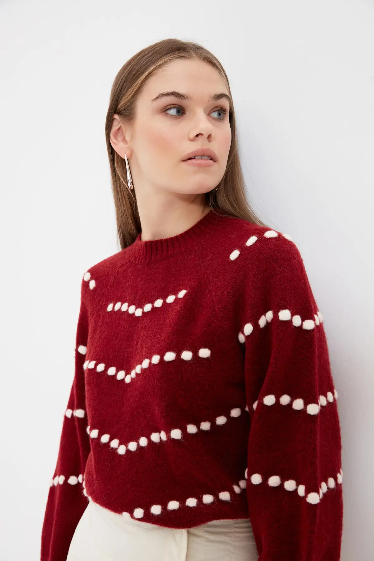 Trendyol Mesh Detailed Tirko Sweater TWOAW22KZ0707