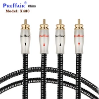 pair high quality silver plated occ male male rca interconnect cable with gold plated rca plug for hifi system