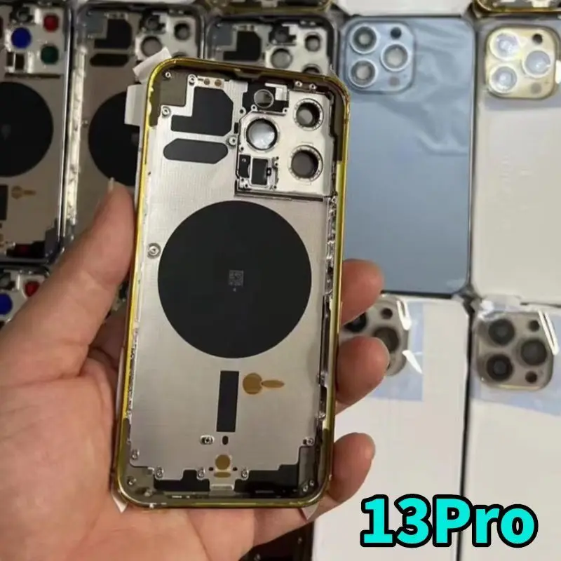 

Housing For iPhone 13 Pro Battery Back Cover + Middle Chassis Frame + SIM Tray + Side Key Parts For iPhone 13 Housing With Logo