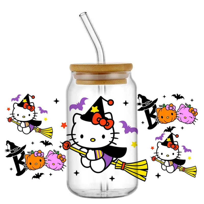 Hello Kitty 16OZ uv dtf переводчики чашек готовые к переносу чашка обертка печать наклейка