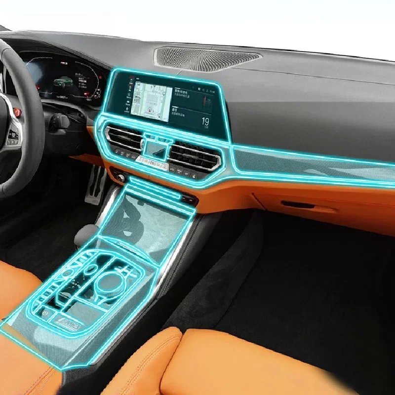 Для BMW M3 G80 2021-2022 салон автомобиля центральная консоль прозрачная/матовая