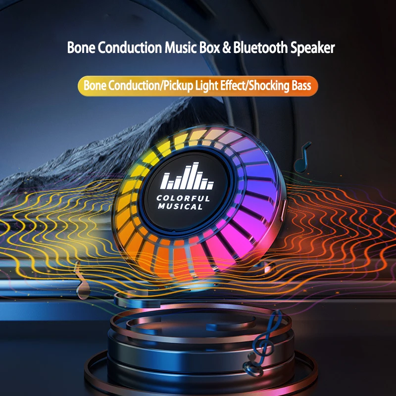 

Bluetooth-Музыкальная шкатулка с костной проводимостью, беспроводная Портативная колонка, стерео-бас под подушкой, улучшение сна для TikTok Facebook