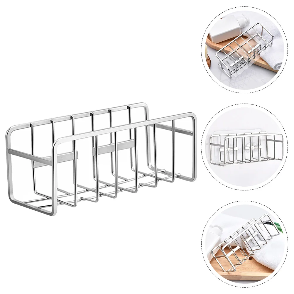 

Sink Rack Holder Sponge Kitchenstorage Dish Drain Stainless Steel Bathroom Organizer Hanger Cloth Wall Hanging Soap Drying Brush