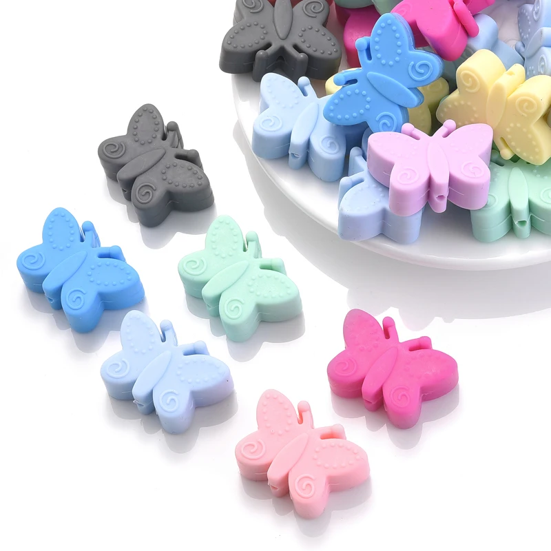 10 шт., силиконовые бусины для прорезывания зубов, 21 х30 мм