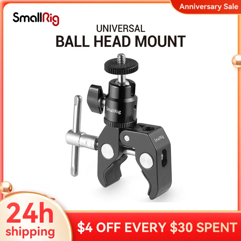 Super Clamp Holder W/ Ball Head Mount Hot Shoe Adapter For G