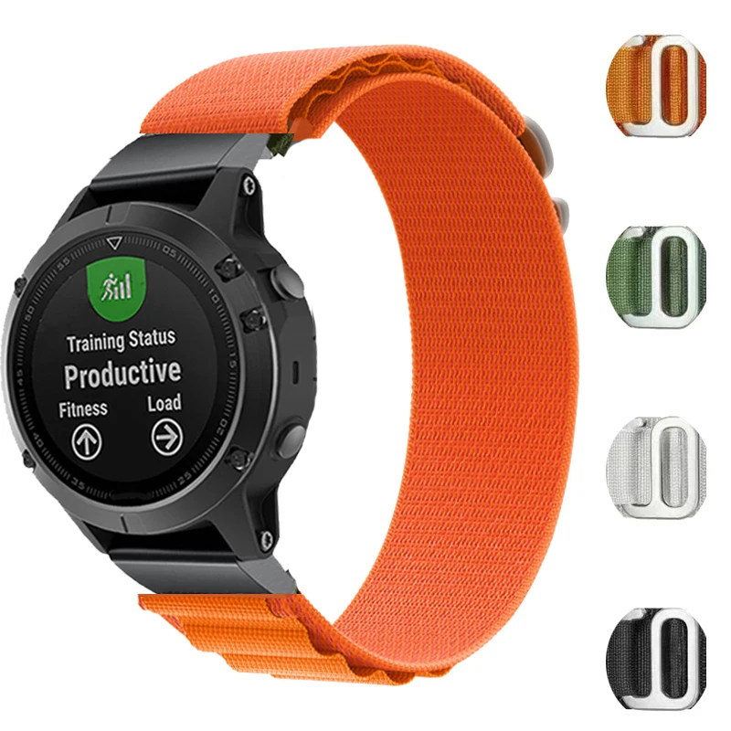 

The latest fit for Garmin Fenix 7 6X 6 Pro Fenix 5 Plus Pioneer 945 Strap Wrist Fast 20 22 26mm Nylon Alpine Ring strap