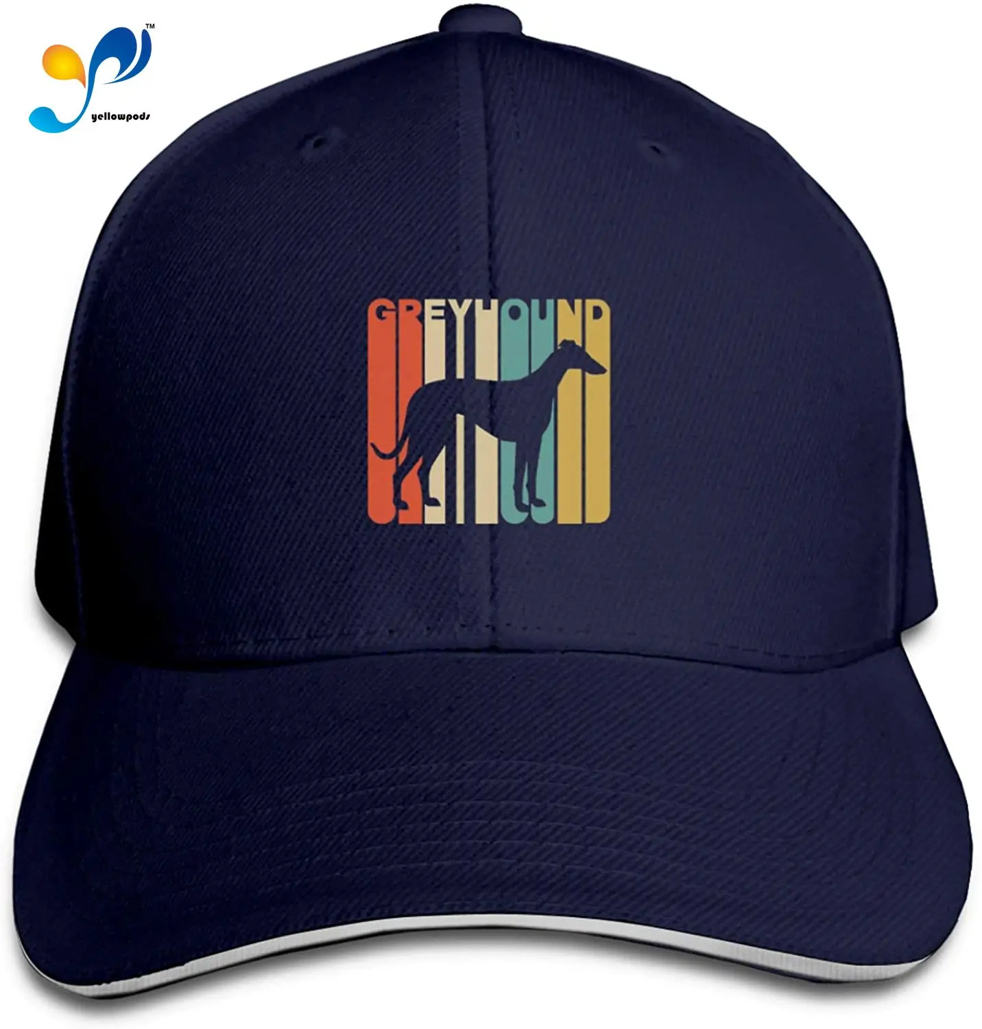 

Vin-Tage Style Grey-Hound Casquette Sunhat Adjustable Sandwich Cap Baseball Hats