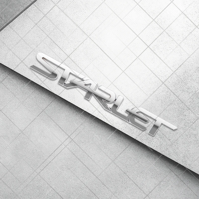 

Металлический 3D для STARLET Logo Starlet EP82 EP91 Vitz Glanza P7 P8 P9 Стайлинг автомобиля Задний багажник с надписью, наклейка, автоаксессуары