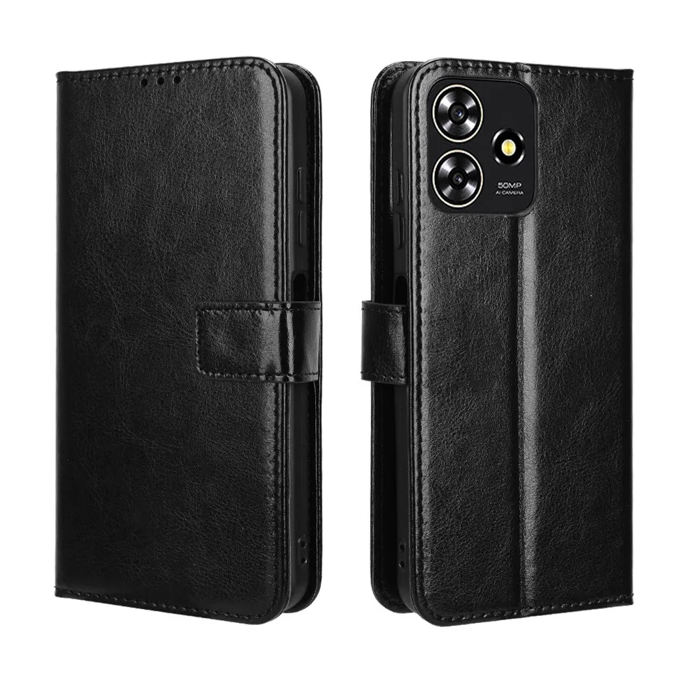 Для ZTE Blade V50 Design 4G Чехол Роскошный флип-чехол из искусственной кожи с ремешком и