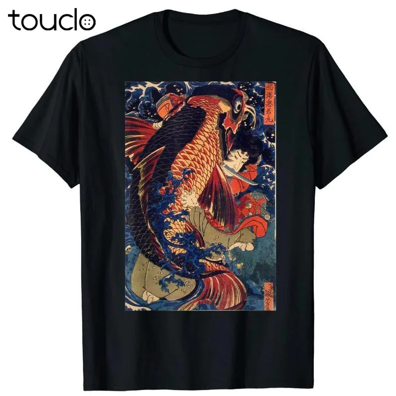 

Fighting The Giant Carp Japanese Tshirt unisex