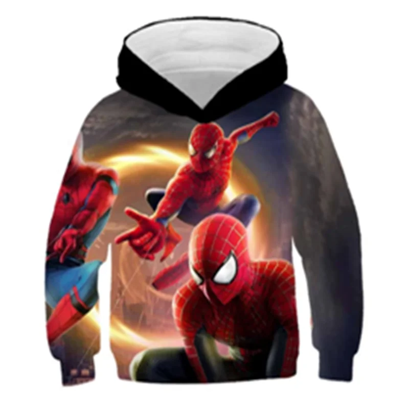 

2022 year Boy Autumn Mαrvel spider-mαn Hoodies Boys fashion Hoodies Sweatshirt Children Long Sleeve Cartoon Printing 4-14 Years