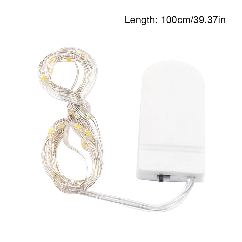 

3 шт. световые струны, медные струны, пуговицы, батарея, Рождественское украшение, световые цепи для вечеринки, фестиваля